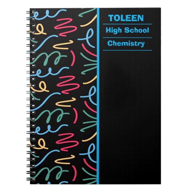 Carnet Motif coloré personnalisé (Devant)