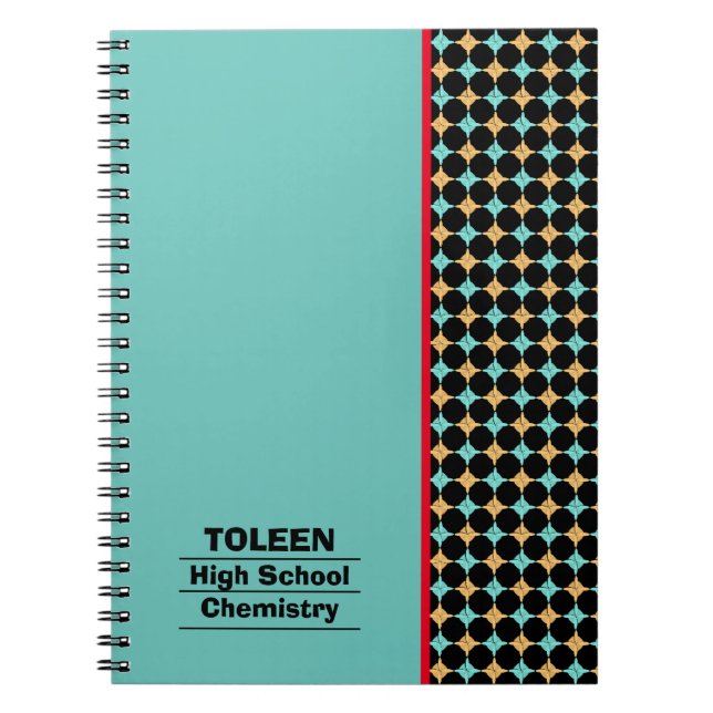 Carnet Motif coloré personnalisé (Devant)