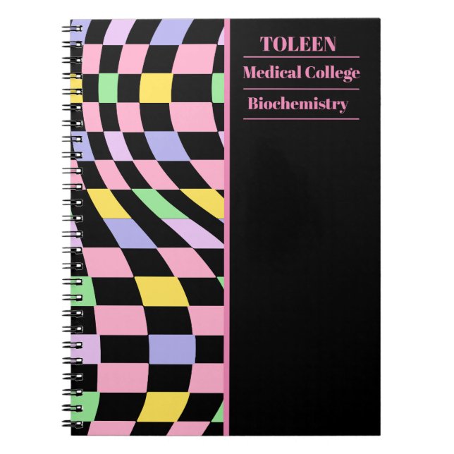 Carnet Motif coloré personnalisé (Devant)