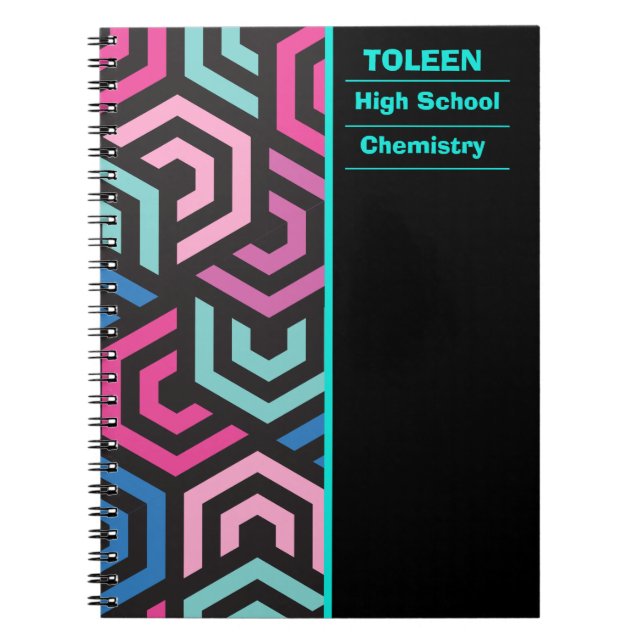 Carnet Motif coloré personnalisé (Devant)