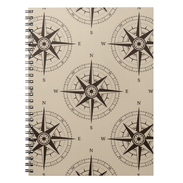 Carnet Motif Compass de navigation (Devant)