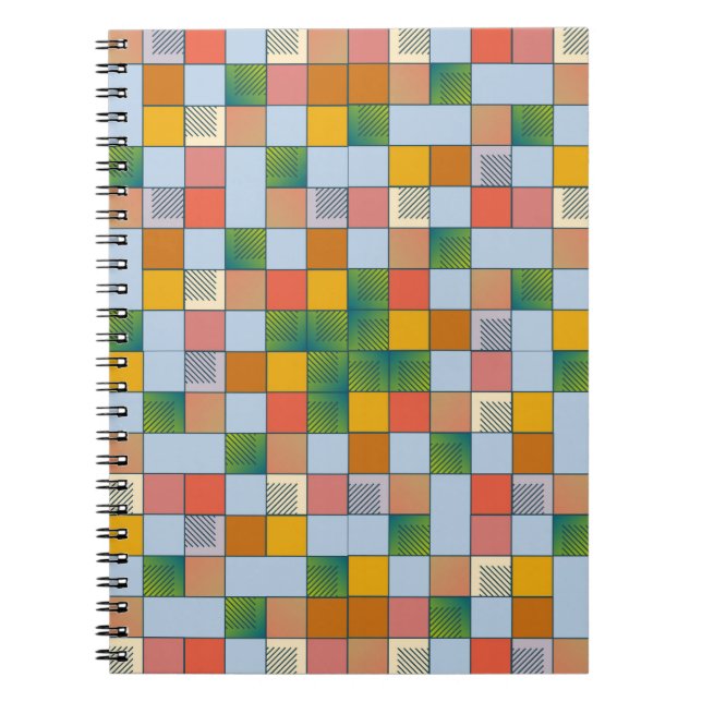 Carnet Motif couleur Abstrait transparent (Devant)
