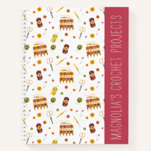 Carnet Motif Crochet fil personnalisé