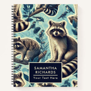 Carnet Motif Cute Racoon