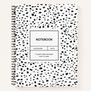 Carnet Motif dalmate Noir et blanc