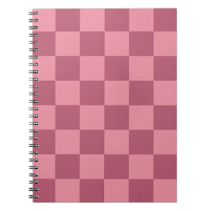 Carnet Motif damier rose minimaliste