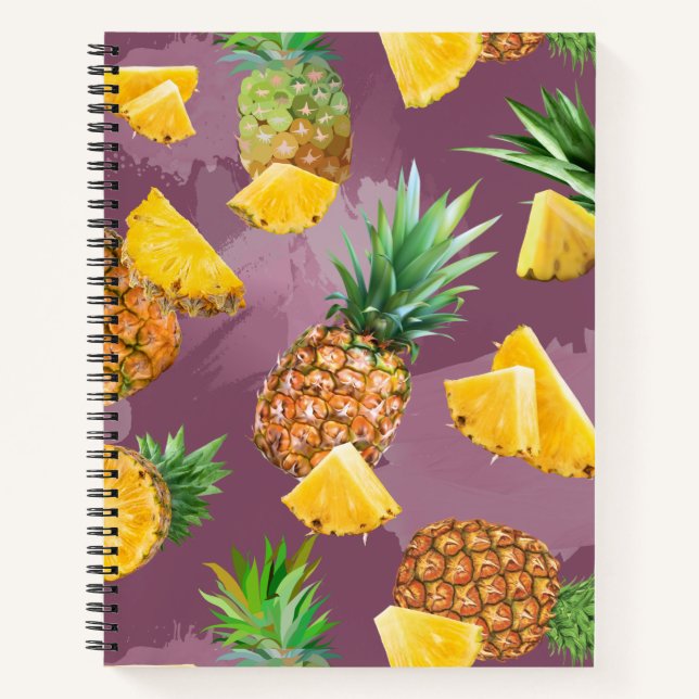 Carnet Motif d'ananas 3 (Devant)