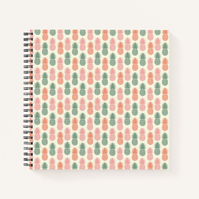 Carnet Motif d'ananas vintage (Devant)