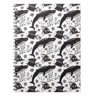 Carnet Motif d'animaux aquatiques vie sous-marine 16
