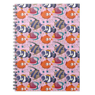 Carnet Motif d'animaux aquatiques   vie sous-marine en me