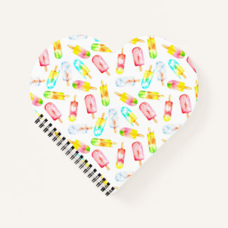 Carnet Motif d'aquarelle crème glacée. Bonjour l'été !