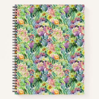 Carnet Motif d'aquarelle en fleurs exotiques