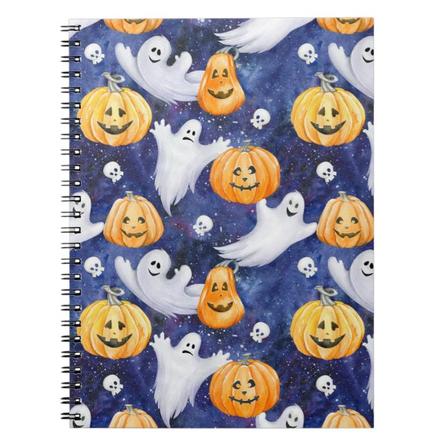 Carnet Motif d'aquarelle Halloween (Devant)