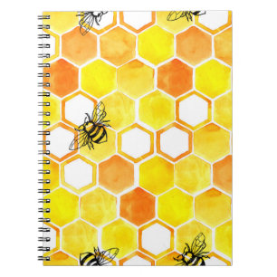 Carnet Motif d'aquarelle transparente avec peignes de mie