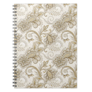 Carnet Motif d'art floral paisley de luxe élégant