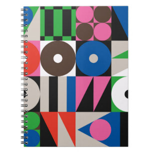 Carnet Motif d'art néo-moderniste réalisé avec g abstrait