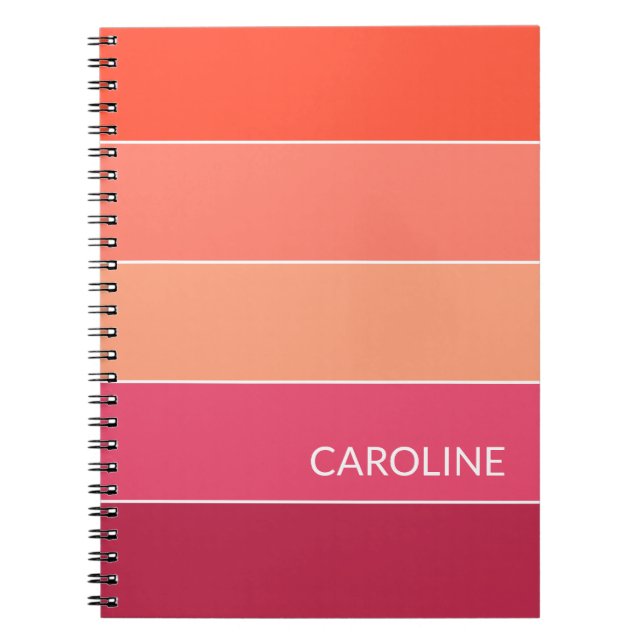 Carnet Motif d'art Retro multicouleur (Devant)