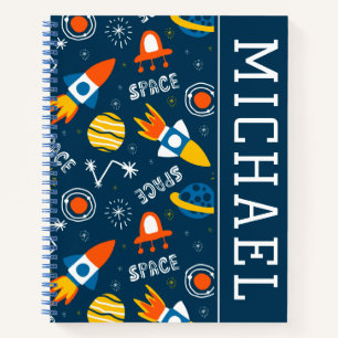 Carnet Motif d'aventures spatiales colorées