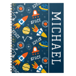 Carnet Motif d'aventures spatiales colorées