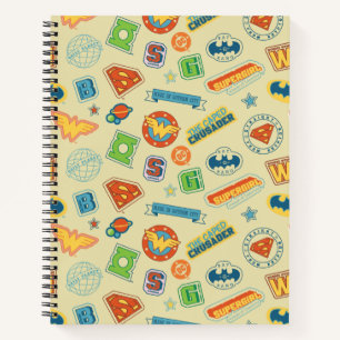 Carnet Motif de badge de super-héros de la Ligue de la ju