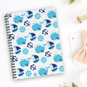 Carnet Motif De Baleines, Beaux Baleines, Baleines Bleues