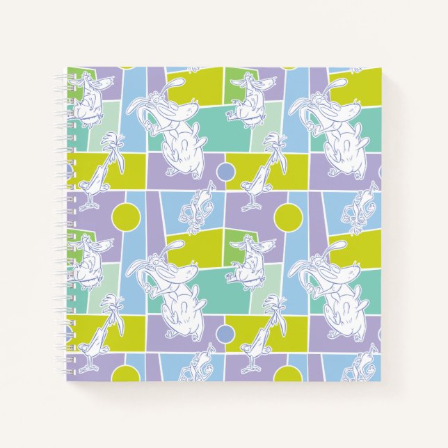 Carnet Motif de bloc couleur vache et poulet (Devant)