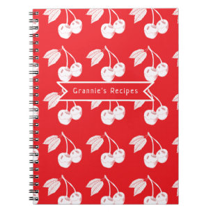 Carnet Motif de bois de fruits de cerisier personnalisé