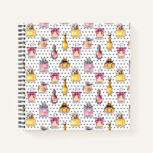 Carnet Motif de bouteilles de parfum