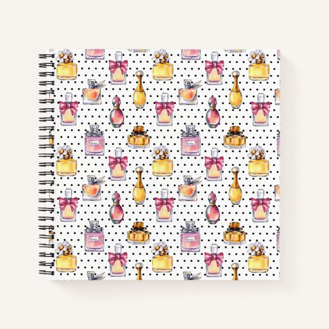Carnet Motif de bouteilles de parfum (Devant)