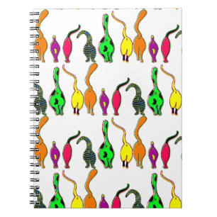 Carnet Motif de boutons de chats colorés