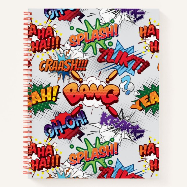 Carnet Motif de bulle Superhero (Devant)