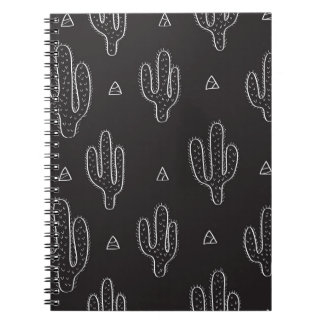 Carnet Motif de cactus noir à main