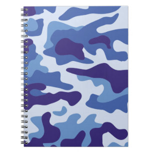 Carnet Motif de camouflage bleu