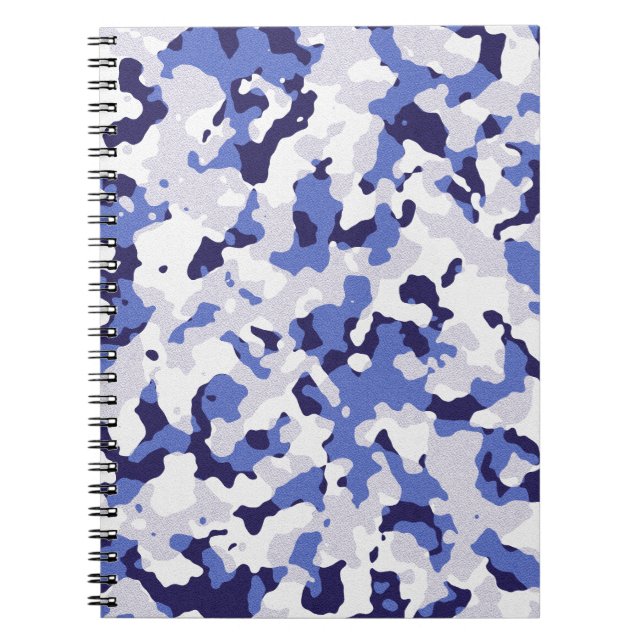 Carnet Motif de camouflage bleu (Devant)