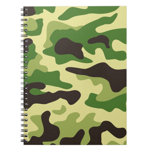 Carnet Motif de camouflage kaki (Devant)