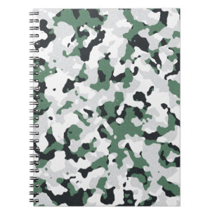 Carnet Motif de camouflage vert