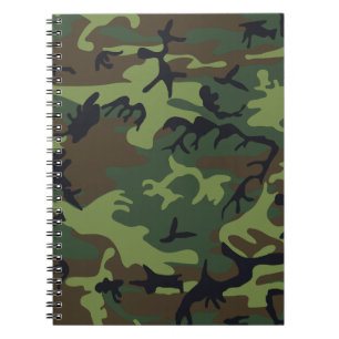Carnet Motif de camouflage vert classique