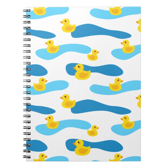 Carnet Motif de canard en caoutchouc jaune (Devant)