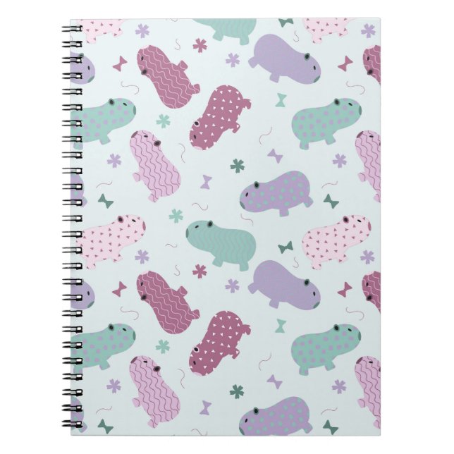 Carnet motif de capybara (Devant)