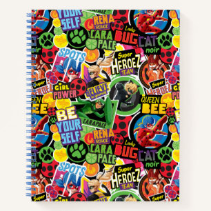 Carnet Motif de caractères superhéros miraculeux