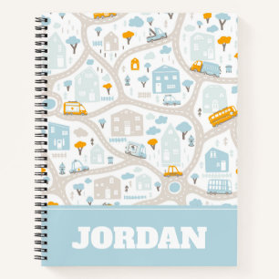 Carnet Motif de carte de quartier de Cute Pastel