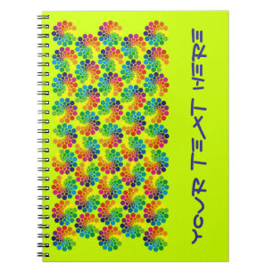 Carnet Motif de cercle à points de couleur + votre arrièr