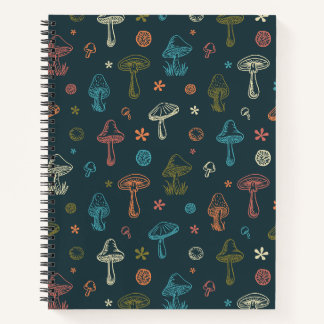 Carnet Motif de champignons Whimsical