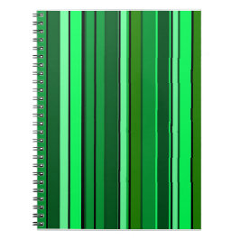 Carnet Motif de code-barres géométrique vert