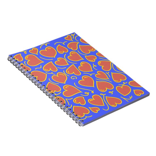 Carnet Motif de coeur amusant et audacieux (Côté Droit)
