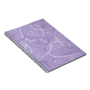 Carnet Motif de coeur pourpre