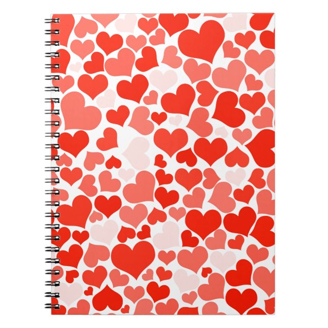Carnet Motif de coeur rouge moderne (Devant)