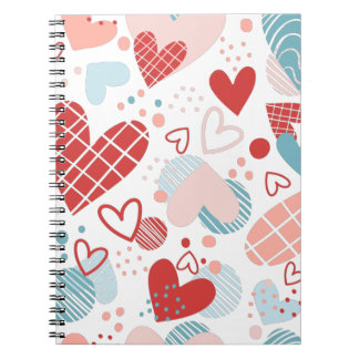 Carnet motif de coeurs Abstraits