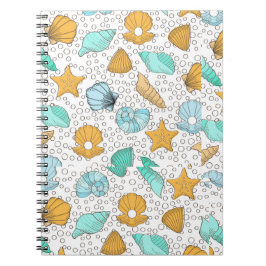 Carnet motif de coquille
