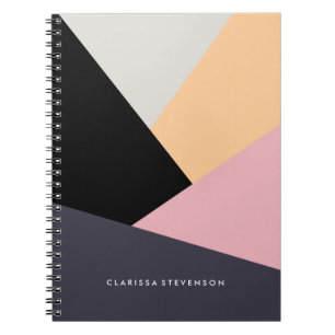 Carnet motif de couleur géométrique abstrait moderne